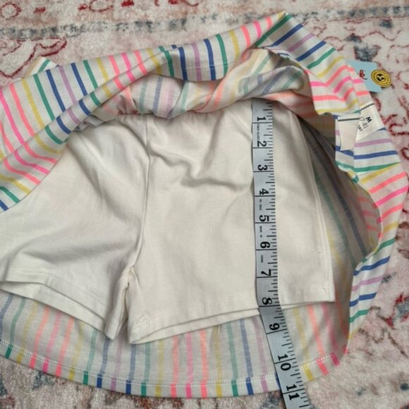 Cat & Jack Girls Multi-Colored Knit Skirt Shorts M 7/8 Rainbow Pull On Pink - Picture 6 of 6